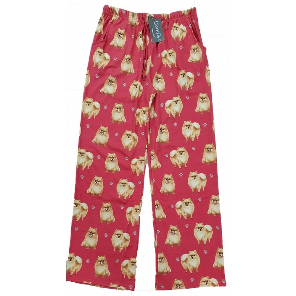 Comfies Pomeranian Dog Red Pajama Bottoms Dogs Size XL NWT